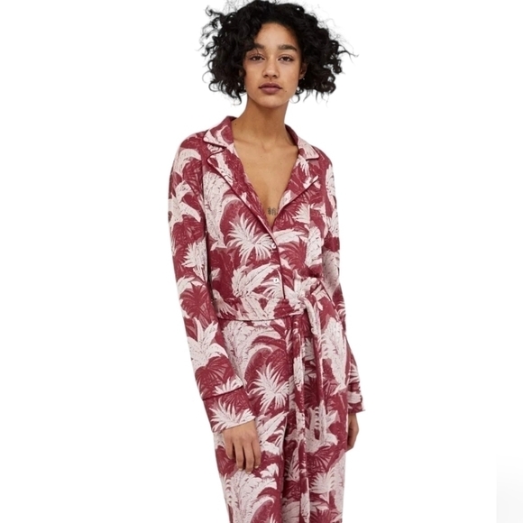 ZARA floral jacquard jumpsuit - Picture 2 of 6
